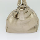 Salvatore Ferragamo Gancini Tragetasche Leder Silber Gold Original JB034-4