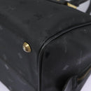 MCM Vicetos Logogram Hand Bag PVC 2way Black Gold Auth JB035-11