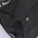 MCM Vicetos Logogram Hand Bag PVC 2way Black Gold Auth JB035-17