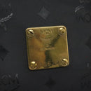 MCM Vicetos Logogram Hand Bag PVC 2way Black Gold Auth JB035-15