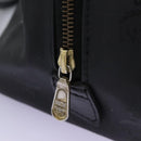 MCM Vicetos Logogram Hand Bag PVC 2way Black Gold Auth JB035-16