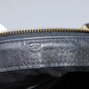 MCM Vicetos Logogram Hand Bag PVC 2way Black Gold Auth JB035-17