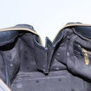 MCM Vicetos Logogram Hand Bag PVC 2way Black Gold Auth JB035-20