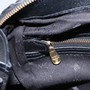 MCM Vicetos Logogram Hand Bag PVC 2way Black Gold Auth JB035-23