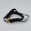 MCM Vicetos Logogram Hand Bag PVC 2way Black Gold Auth JB035-23