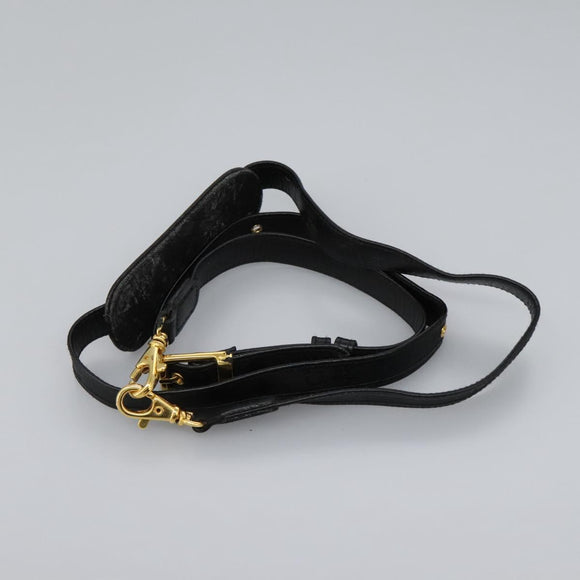 MCM Vicetos Logogram Hand Bag PVC 2way Black Gold Auth JB035