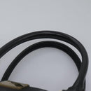 MCM Vicetos Logogram Hand Bag PVC 2way Black Gold Auth JB035-8