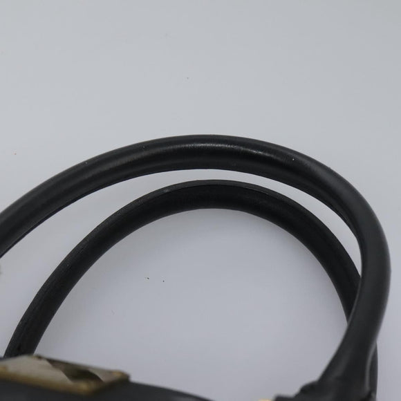 MCM Vicetos Logogram Hand Bag PVC 2way Black Gold Auth JB035