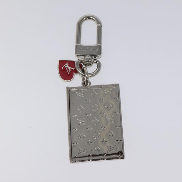 LOUIS VUITTON Monogram LV envelope Key Holder metal Silver M01296 LV Auth JB049