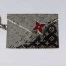 LOUIS VUITTON Monogram LV envelope Key Holder metal Silver M01296 LV Auth JB049-4