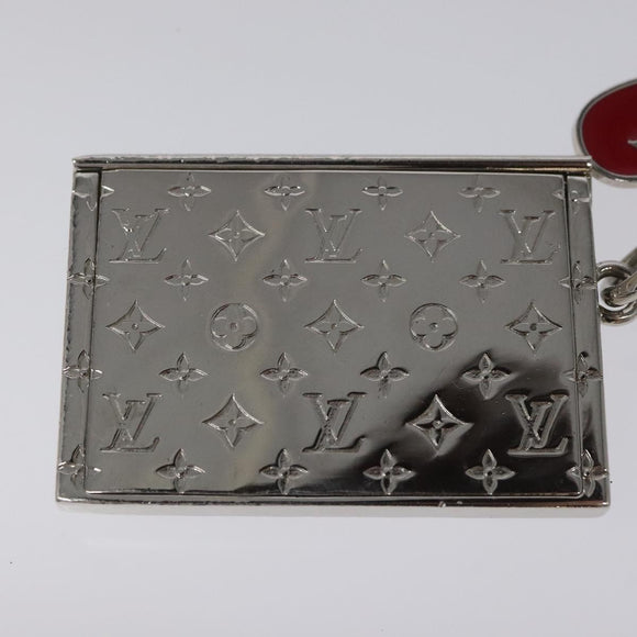 LOUIS VUITTON Monogram LV envelope Key Holder metal Silver M01296 LV Auth JB049