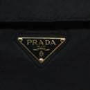 PRADA Hand Bag Nylon Navy Gold Auth JB052-14