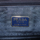 PRADA Hand Bag Nylon Navy Gold Auth JB052-16