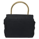PRADA Hand Bag Nylon Navy Gold Auth JB052-3