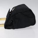 PRADA Hand Bag Nylon Navy Gold Auth JB052-5