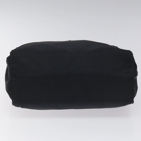 PRADA Hand Bag Nylon Navy Gold Auth JB052