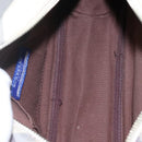 BURBERRY Nova Check Blue Label Shoulder Bag Nylon Beige Silver Auth JB053-11