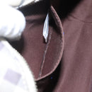 BURBERRY Nova Check Blue Label Shoulder Bag Nylon Beige Silver Auth JB053-22