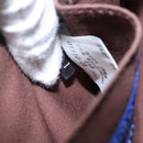 BURBERRY Nova Check Blue Label Shoulder Bag Nylon Beige Silver Auth JB053-12