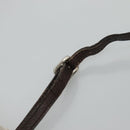 BURBERRY Nova Check Blue Label Shoulder Bag Nylon Beige Silver Auth JB053-8