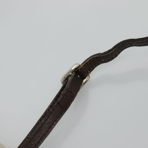 BURBERRY Nova Check Blue Label Shoulder Bag Nylon Beige Silver Auth JB053