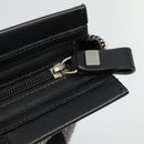 BURBERRY Nova Check Hand Bag Canvas Black Silver Auth JB054-10