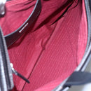 BURBERRY Nova Check Hand Bag Canvas Black Silver Auth JB054-12