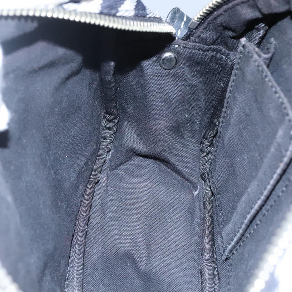 BURBERRY Nova Check Blue Label Shoulder Bag Nylon Blue Silver Auth JB055