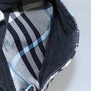 BURBERRY Nova Check Blue Label Shoulder Bag Nylon Blue Silver Auth JB055-21