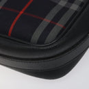 Burberrys Shoulder Bag Canvas Leather Navy Gold Auth JB067-16