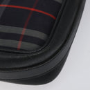 Burberrys Shoulder Bag Canvas Leather Navy Gold Auth JB067-17