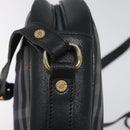 Burberrys Shoulder Bag Canvas Leather Navy Gold Auth JB067-9