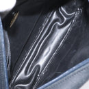 Burberrys Shoulder Bag Canvas Leather Navy Gold Auth JB067-11