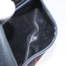 Burberrys Shoulder Bag Canvas Leather Navy Gold Auth JB067-22