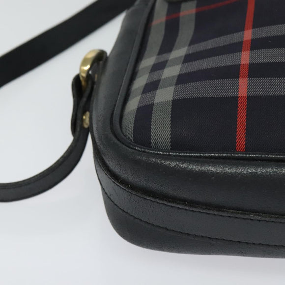 BURBERRY Nova Check Hand Bag Canvas Navy Auth JB069