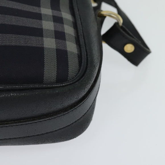 BURBERRY Nova Check Hand Bag Canvas Navy Auth JB069