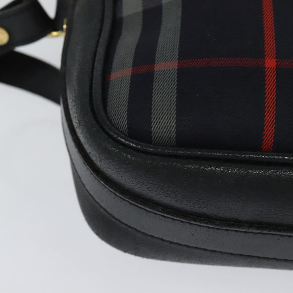 BURBERRY Nova Check Hand Bag Canvas Navy Auth JB069