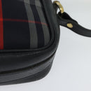 BURBERRY Nova Check Hand Bag Canvas Navy Auth JB069-13