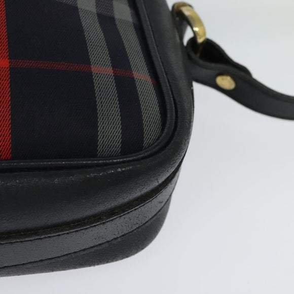 BURBERRY Nova Check Hand Bag Canvas Navy Auth JB069