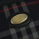 BURBERRY Nova Check Hand Bag Canvas Navy Auth JB069-14