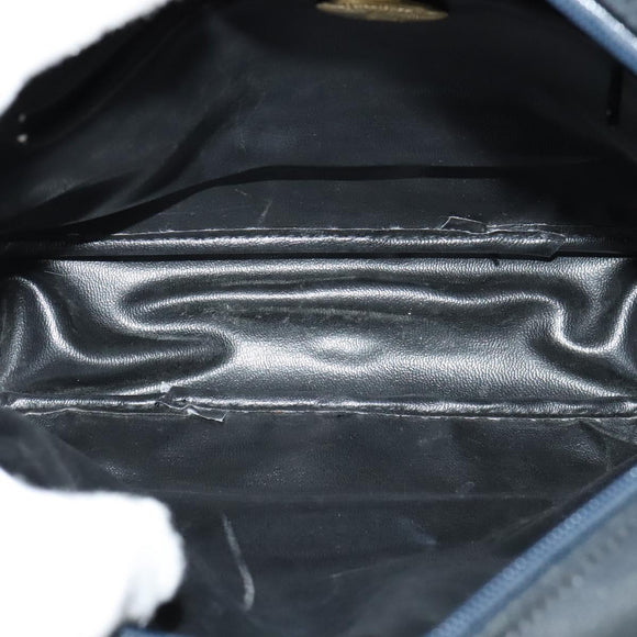 BURBERRY Nova Check Hand Bag Canvas Navy Auth JB069