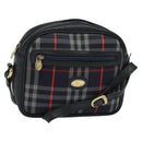 BURBERRY Nova Check Hand Bag Canvas Navy Auth JB069-1