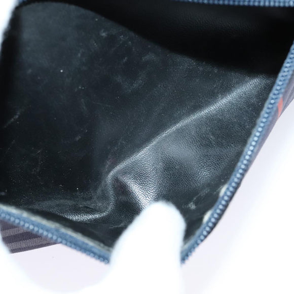 BURBERRY Nova Check Hand Bag Canvas Navy Auth JB069