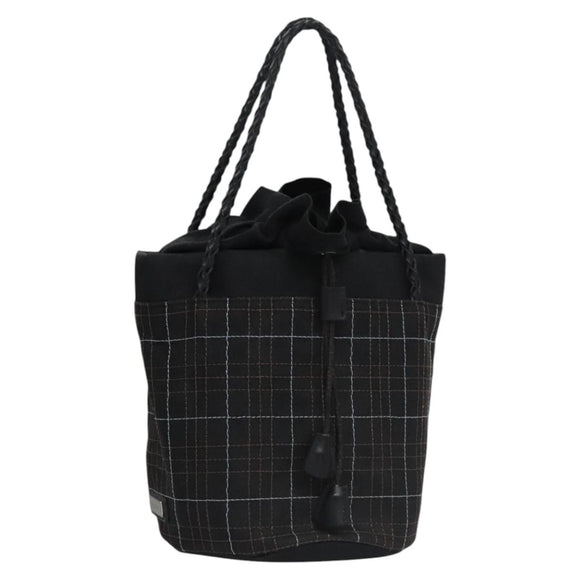 BURBERRY Nova Check Hand Bag Canvas Navy Auth JB069