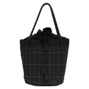 BURBERRY Nova Check Hand Bag Canvas Navy Auth JB069-2