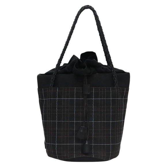 BURBERRY Nova Check Hand Bag Canvas Navy Auth JB069