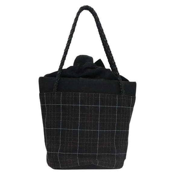 BURBERRY Nova Check Hand Bag Canvas Navy Auth JB069