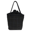 BURBERRY Nova Check Hand Bag Canvas Navy Auth JB069-3