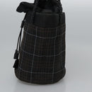 BURBERRY Nova Check Hand Bag Canvas Navy Auth JB069-4