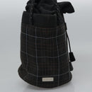 BURBERRY Nova Check Hand Bag Canvas Navy Auth JB069-5